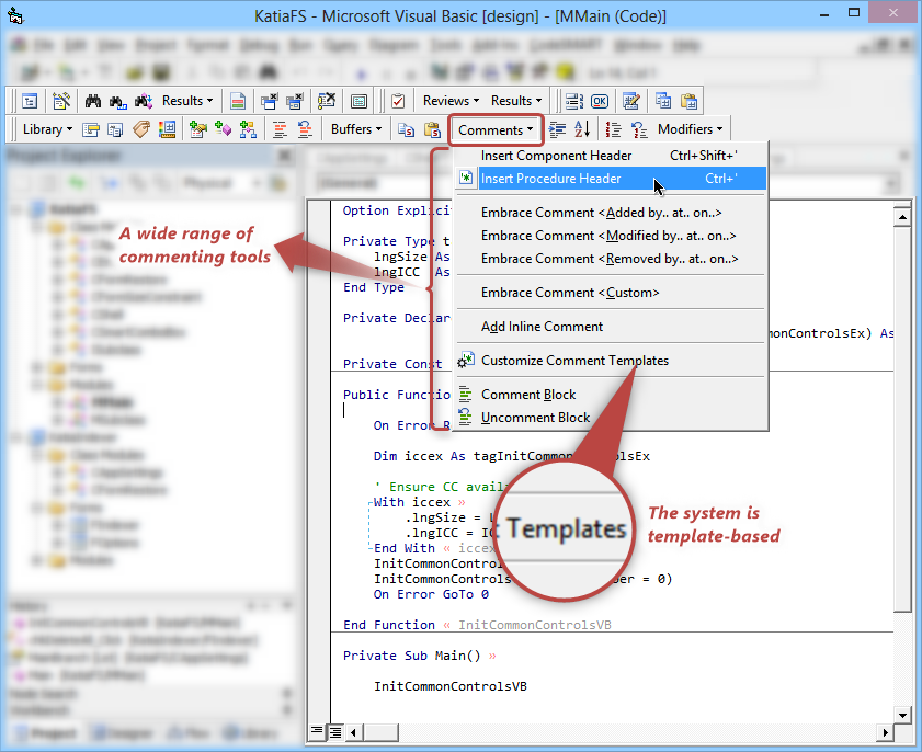 CodeSMART for VB6 - Comment Types