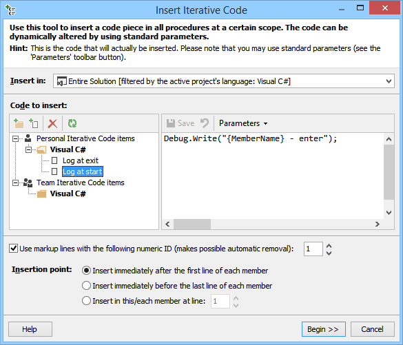 The CodeSMART Custom Code Inserter