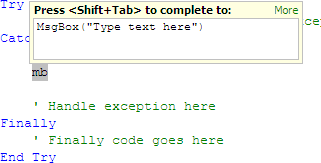 The CodeSMART AutoText Feature